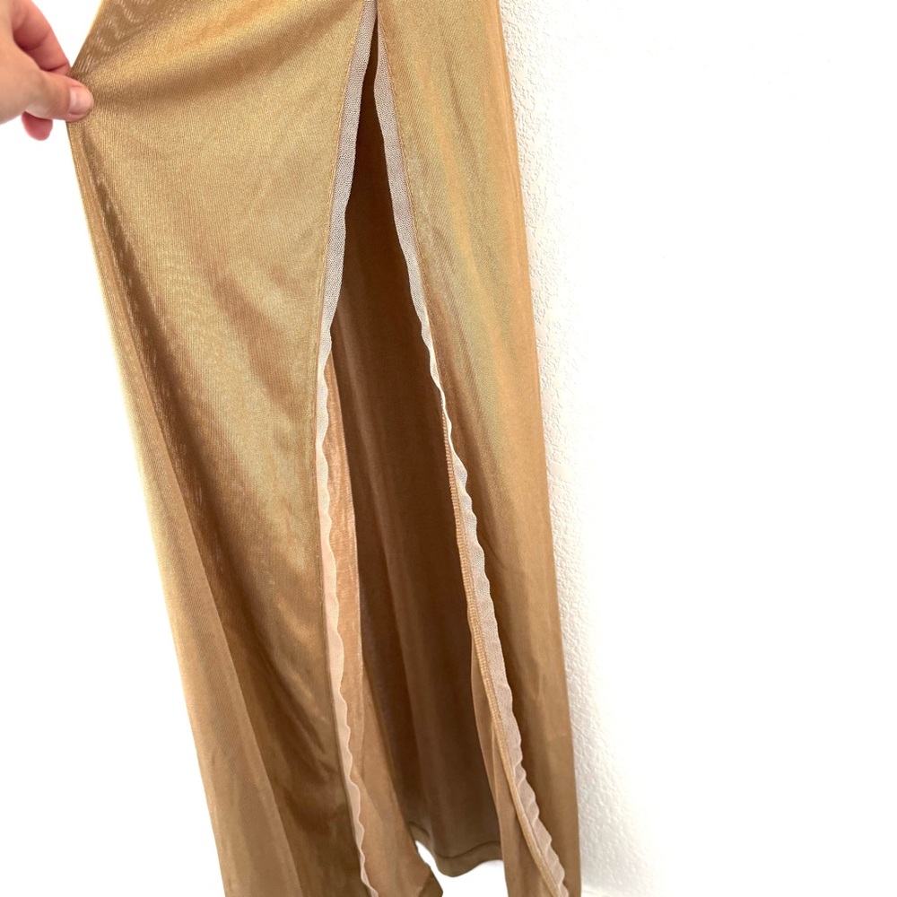 BCBG Maxazria Fresno Long Sleeve Dress in Gold - Picture 7 of 9